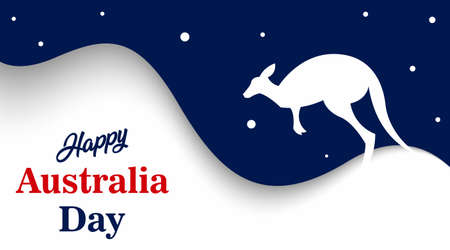 Happy Australia Day Background Illustration Vector.のイラスト素材