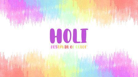Holi India Background Illustration Vector. Festival of Color Illustration.のイラスト素材