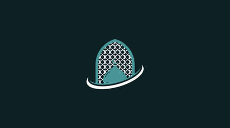 Ramadhan Logo Concept Vector. Islamic Logo Template Isolated in White Background.のイラスト素材