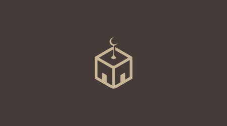 Ramadhan Logo Concept Vector. Islamic Logo Template Isolated in White Background.のイラスト素材