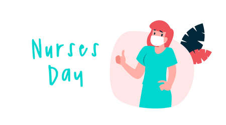 Happy celebrating nurses day background illustration vector.のイラスト素材
