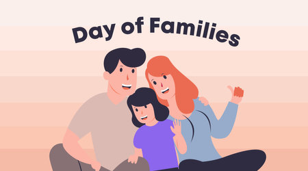 International day of families background illustration vector.のイラスト素材