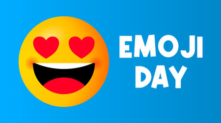 Happy Emoji Day Background Illustration.のイラスト素材