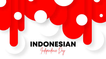 Indonesian independence day background illustration vectorのイラスト素材