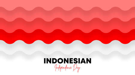 Indonesian independence day background illustration vectorのイラスト素材