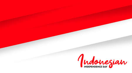 Indonesian independence day background illustration vectorのイラスト素材