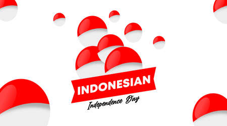 Indonesian independence day background illustration vectorのイラスト素材