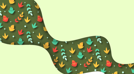 Autumn leaves background illustration vectorのイラスト素材