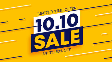 10.10 Day sale flyer and web banner background illustrationのイラスト素材