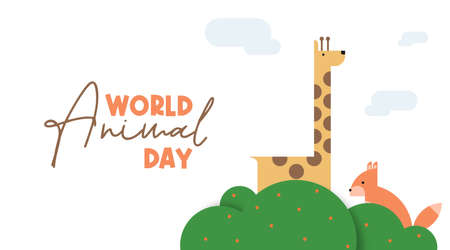 World animal day background illustration vector
