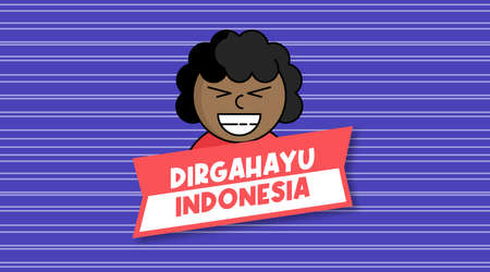 Dirgahayu Indonesia is a congratulations on the anniversary of Indonesia's independence. Happy Indonesian independence day background illustrationのイラスト素材