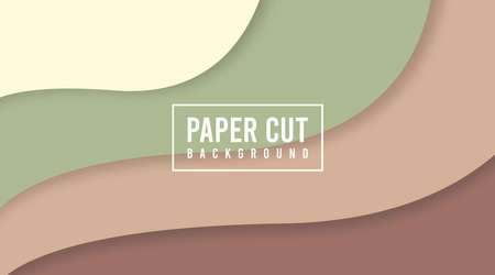 Colorful paper cut background illustration vectorのイラスト素材