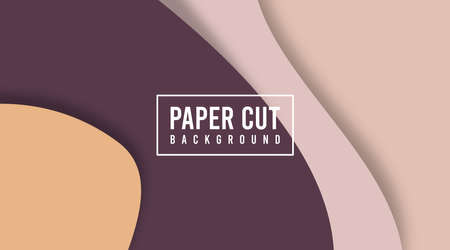 Colorful paper cut background illustration vectorのイラスト素材
