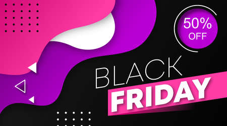 Black friday web banner background illustration vectorのイラスト素材