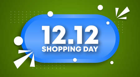 Shopping day background illustration. 12.12 sale web banner of shopping day illustrationのイラスト素材