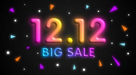 Shopping day background illustration. 12.12 sale web banner of shopping day illustration