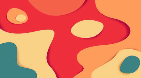 Colorful and abstract background in papercut style. Can be used as web banners and digital flyers