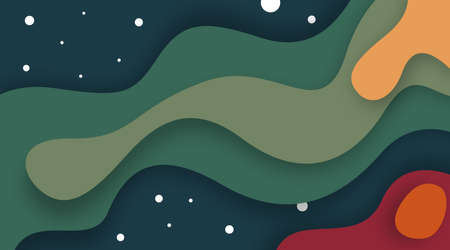 Colorful and abstract background in papercut style. Can be used as web banners and digital flyers