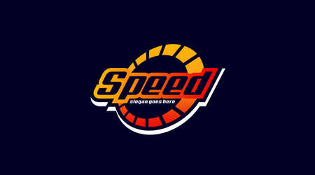 Speed Logo Template Vector. Logo Concept of Speedのイラスト素材