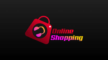 Online Store Logo Concept. Online Business Logo Template for E-Commerceのイラスト素材