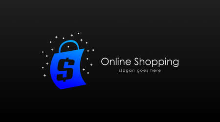 Online Store Logo Concept. Online Business Logo Template for E-Commerceのイラスト素材