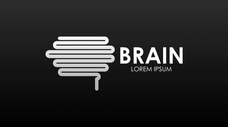 Science Logo Concept About Brain. Brain Logo Vector for Science Purposeのイラスト素材