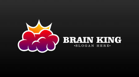 Science Logo Concept About Brain. Brain Logo Vector for Science Purposeのイラスト素材