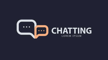 Chat Concept Vector. Chatting Template Vectorのイラスト素材