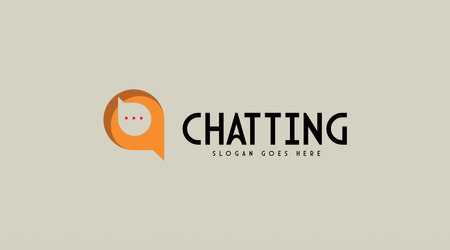 Chatting Logo Design Concept Vector. Bubble Chat Logo Template Vectorのイラスト素材