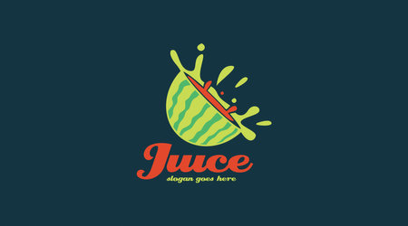 Fresh Fruit Juice Logo Design Concept Vectorのイラスト素材