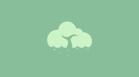 Simple Rain Logo Design Concept. Minimalist Design Logo of Rain Logo Templateのイラスト素材
