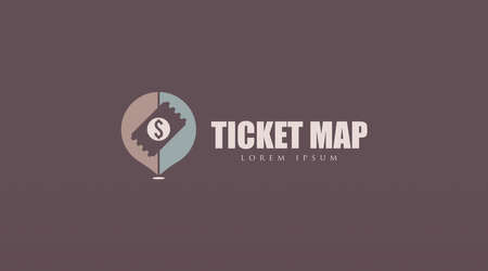Simple and Unique Ticket Logo Design Concept with Dual Meanings Logoのイラスト素材