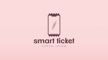Simple and Unique Ticket Logo Design Concept with Dual Meanings Logoのイラスト素材