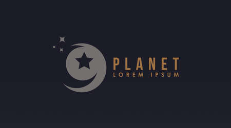 Planet Logo Design Concept Template Vectorのイラスト素材