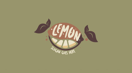 Lemon Fruit Logo Design Concept Vector. Fruit Logo Design Templateのイラスト素材