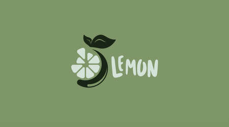 Lemon Fruit Logo Design Concept Vector. Fruit Logo Design Templateのイラスト素材