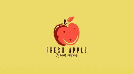 Apple Fruit Logo Design Concept Vector. Fruit Logo Template Vectorのイラスト素材