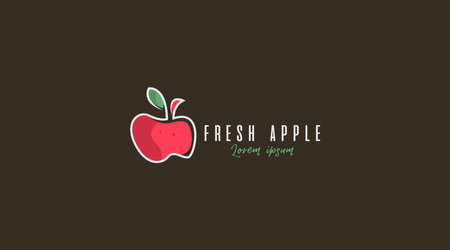 Apple Fruit Logo Design Concept Vector. Fruit Logo Template Vectorのイラスト素材