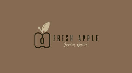 Apple Fruit Logo Design Concept Vector. Fruit Logo Template Vectorのイラスト素材