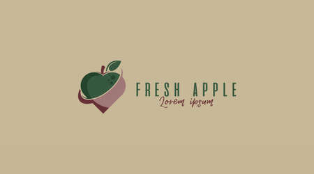 Apple Fruit Logo Design Concept Vector. Fruit Logo Template Vectorのイラスト素材
