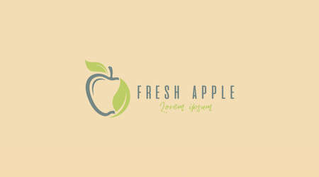Apple Fruit Logo Design Concept Vector. Fruit Logo Template Vectorのイラスト素材