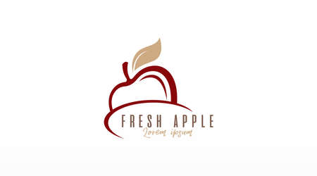 Apple Fruit Logo Design Concept Vector. Fruit Logo Template Vectorのイラスト素材