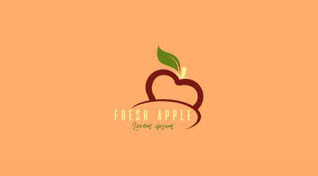 Apple Fruit Logo Design Concept Vector. Fruit Logo Template Vectorのイラスト素材