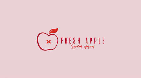 Apple Fruit Logo Design Concept Vector. Fruit Logo Template Vectorのイラスト素材