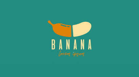 Banana Logo Design Concept Vector. Fruit Logo Template Vectorのイラスト素材