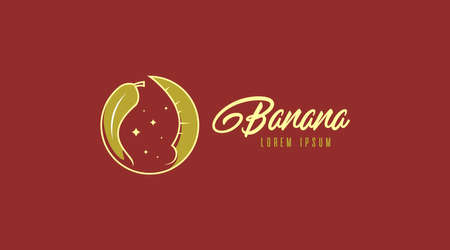 Banana Logo Design Concept Vector. Fruit Logo Template Vectorのイラスト素材