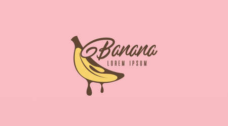 Banana Logo Design Concept Vector. Fruit Logo Template Vectorのイラスト素材