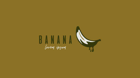 Banana Logo Design Concept Vector. Fruit Logo Template Vectorのイラスト素材