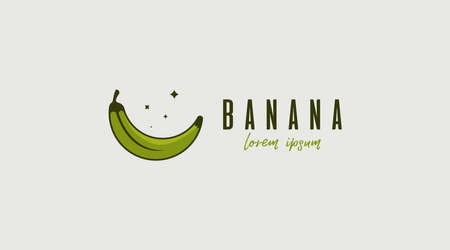 Banana Logo Design Concept Vector. Fruit Logo Template Vectorのイラスト素材