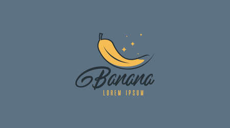 Banana Logo Design Concept Vector. Fruit Logo Template Vectorのイラスト素材
